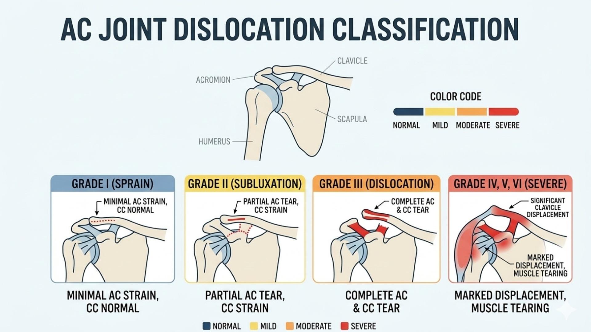 AC Joint Dislocation Classification: Rockwood Guide
